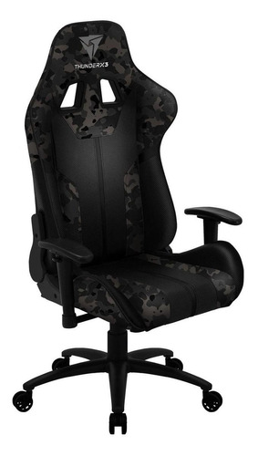 Cadeira de escritório ThunderX3 BC3 CAMO gamer ergonômica  black hawk com estofado de pu