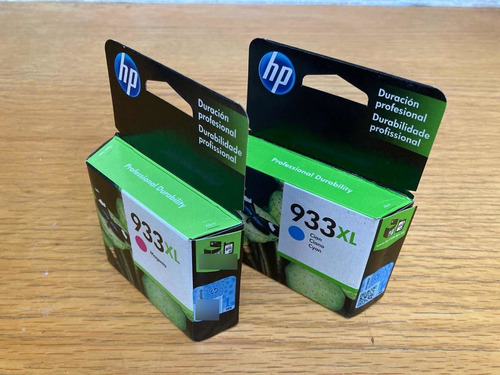 Pack De Cartuchos De Tinta Hp 933xl Cian Y Magenta