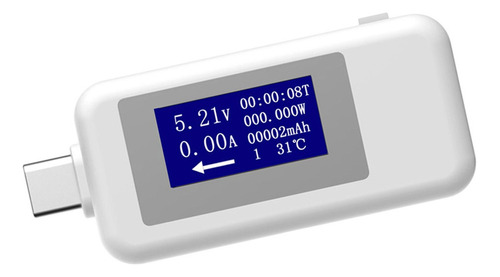 Medidor De Capacidad De Voltaje De Corriente Usb Tipo C,