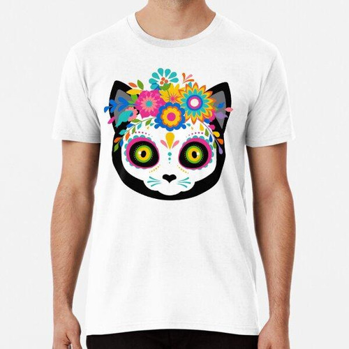 Remera Gato De Calavera De Azúcar Algodon Premium