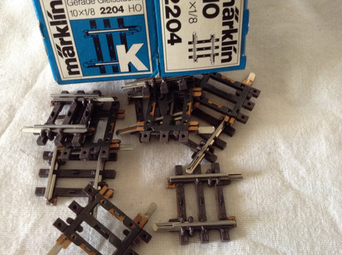 Vintage. Märklin #2204 K-track Straight 1/8(set Of 10)