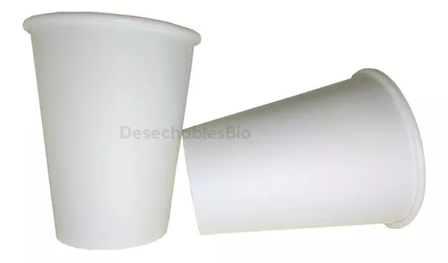 25 Vasos 12 Oz. Desechables Para Café Biodegradable De Papel