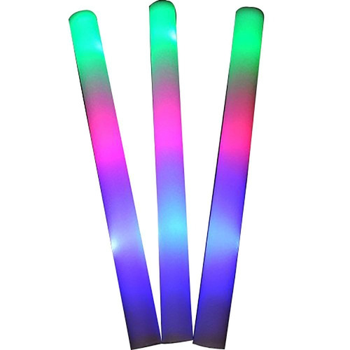 Imagen 1 de 7 de 50 Rompe Cocos Barras De Goma Espuma Led Multicolor