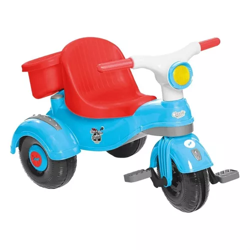 Triciclo Motoca Infantil Passeio com Empurrador Pedal Luz Som