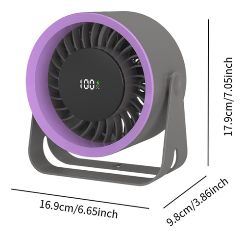 Ventilador De Escritorio Mini Portátil Portable Gris