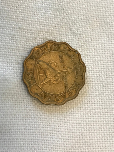 Moneda Paraguay 10 Céntimos Año 1953