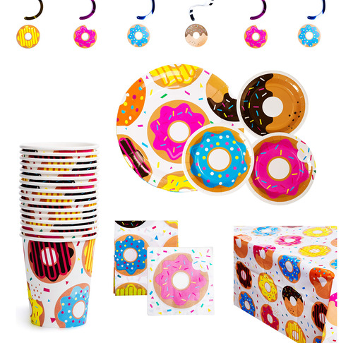 Bleuzoo Donut Party Supplie  Set Tematico Para Fiesta Grow