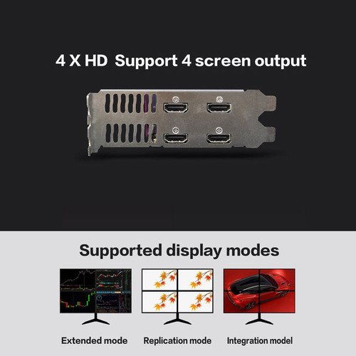 Imagen 6 de 6 de Tarjeta Gráfica Rx550-4g 4hd Ga De 4 Pantallas