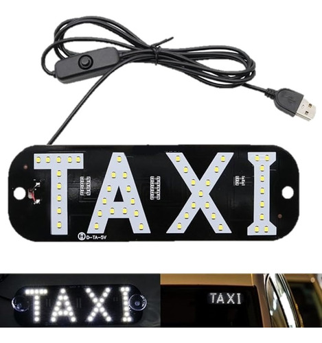 Letrero Para Taxi  Led Brillante Luminoso Usb