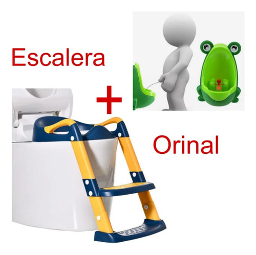 Orinal Niño Kit + Escalera Y Reductor De Baño Inodoro Bebes