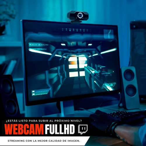 Webcam Cámara Web Full Hd 1080p Con Micrófono Streaming Zoom