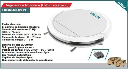 Imagen 2 de 2 de Aspiradora Robotica Total (estilo Aleatorio)
