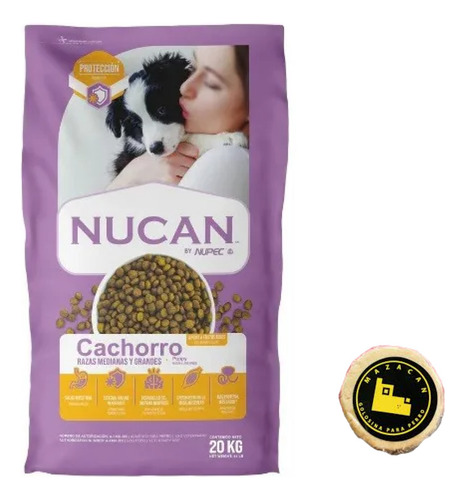 Nucan Cachorro 20 Kg + Mazacan Para Perro 1 Pza