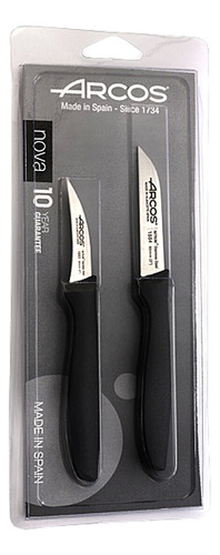 Set De Cuchillos Mondadores Cocina Arcos Premium Negro 