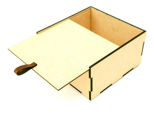 Caja Con Tapa Deslizable 20x20x10 Cm En Mdf Personalizada