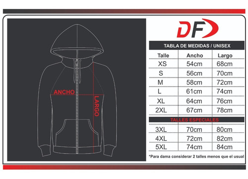 Imagen 3 de 3 de Campera Algodón Gris Talles Especiales Deportes Full