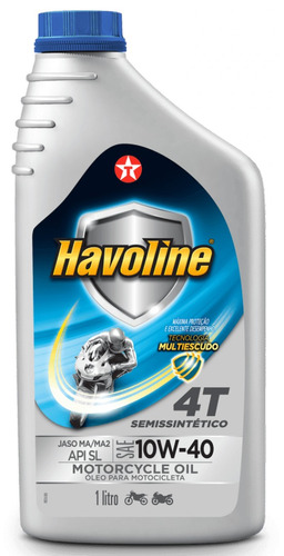 Oleo Motor 4t 10w40 Semi-sintetico Moto Havoline 1 Litro