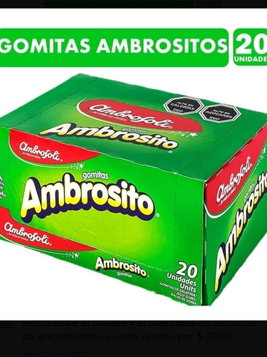 Gomitas Ambrositos X20 Caja De 20 Unidades 