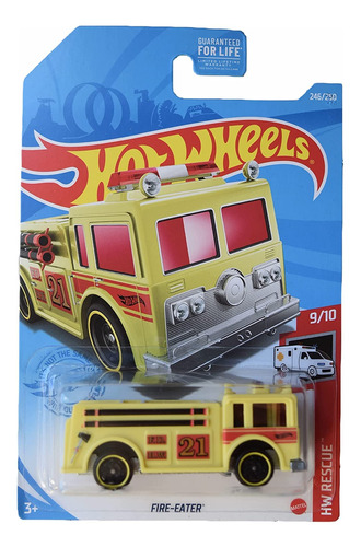 Hot Wheels Devorador De Fuego, [amarillo] 246/250 Rescue 9/.