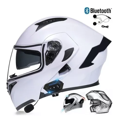 Bluetooth Integrado Casco Robusto Para Moto Abatible