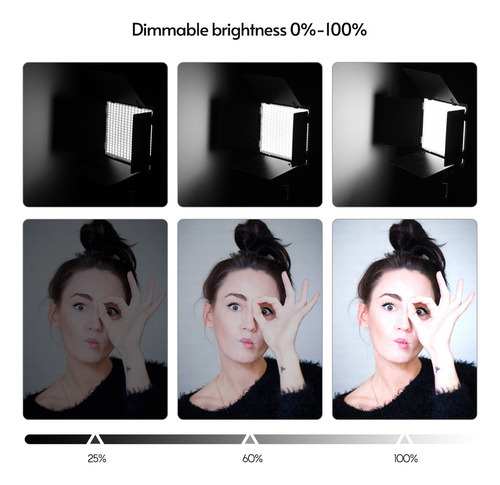 Zz Panel De Maquillaje Photography Light Video Led-600