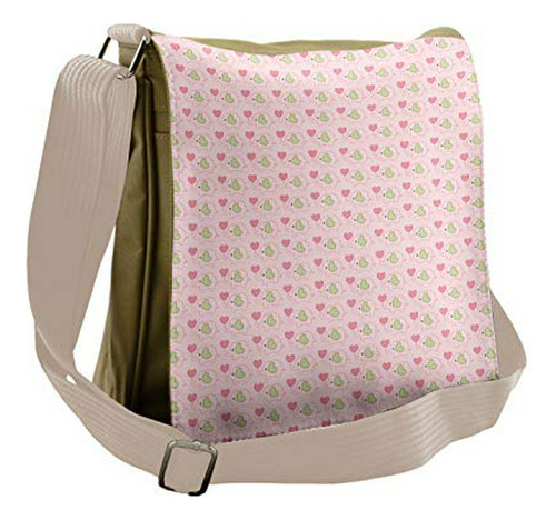 Bolso De Mensajero - Ambesonne Elephant Bag, Dots Hearts Che