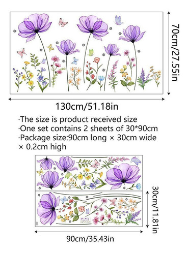 ! Pegatinas De Pared Con Diseño De Mariposas Y Flores, Papel