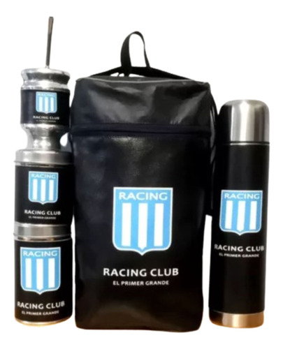 Equipo De Mate Set Matero Completo Racing Club. Ecocuero