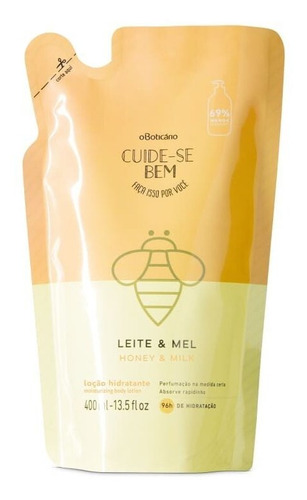 Kit Refil Hidratante Leite E Mel + Boa Noite 400ml Boticário
