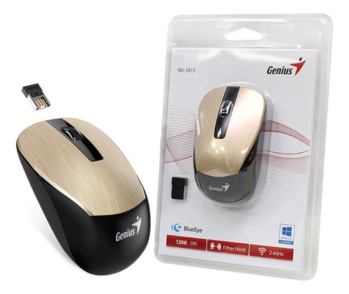 Mouse Genius Inalambrico Blueye Nx7015 2.4ghz Ambidiestr W10