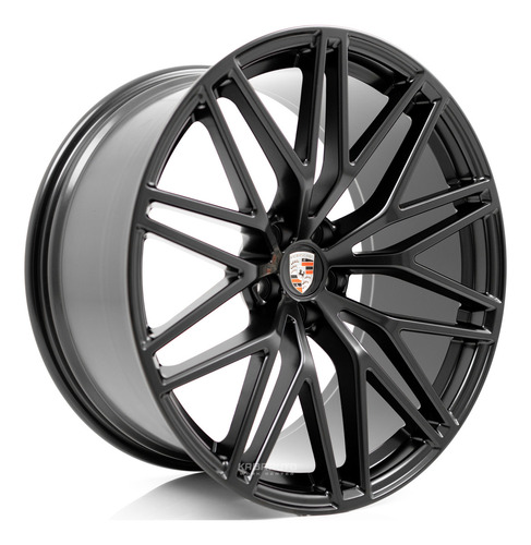 Rodas 21 Forjadas Porsche Macan Gts 5x112 2 Talas Concavas Cor Preto Acetinado