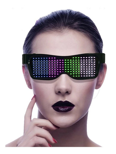 Gafas Con Luz Led Recargable Usb E Inalámbricas Color