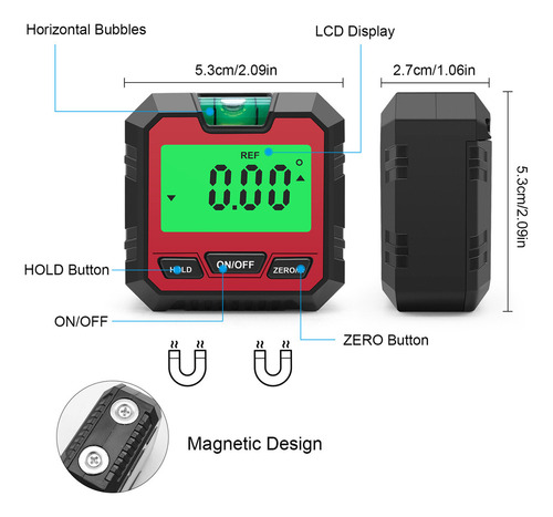 Y Nivel Electrónico Digital Con Indicador De Ángulo Y Base