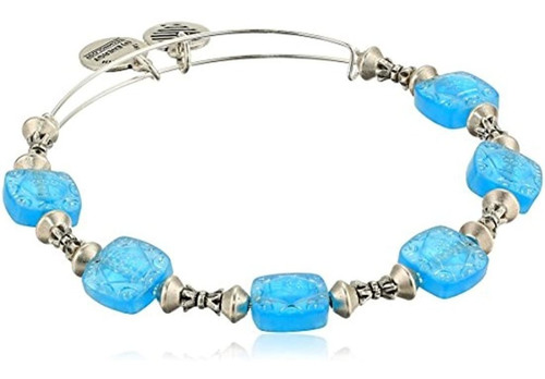 Pulsera Ampliable De Plata Color Azul Y Plateado. Marca Pyle