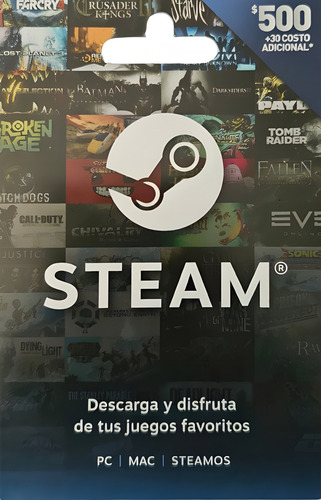 Tarjeta De Regalo Steam - 500 Mxn Código Digital