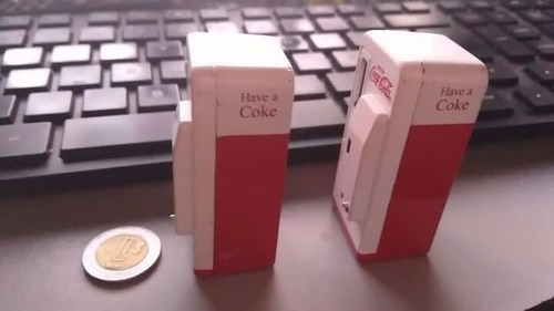 Vintage Ertl Miniature Coca-cola Coke 2 Vending Machine Lot (Usado)