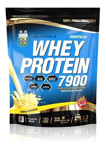 Whey Protein 7900 Afa 1 Kg Gentech Proteína Sin Tacc