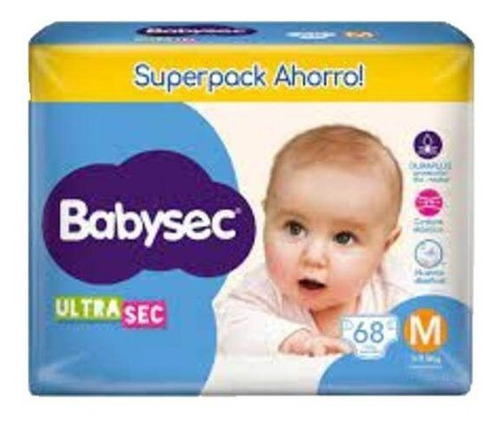 Pañales Babysec Ultrasec M X 68