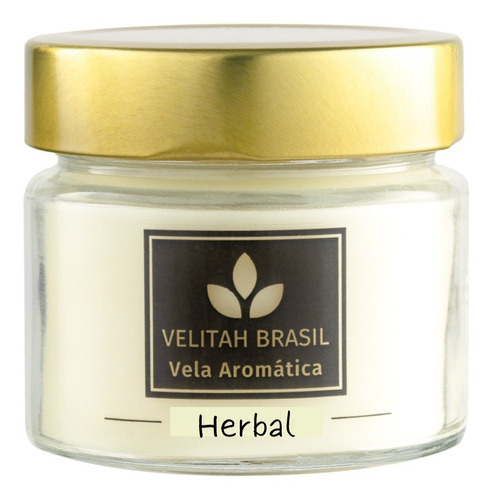Vela Aromática Premium Herbal 140g 30h Velitah Brasil