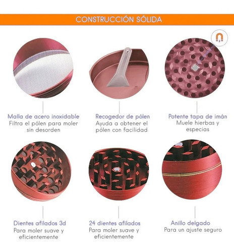 Grinder Moledor Hierbas Especias Granada Militar