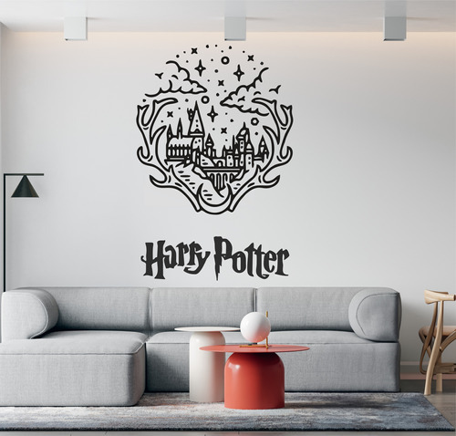 Vinilo Decorativo Harry Potter Hogwarts 60x40cm