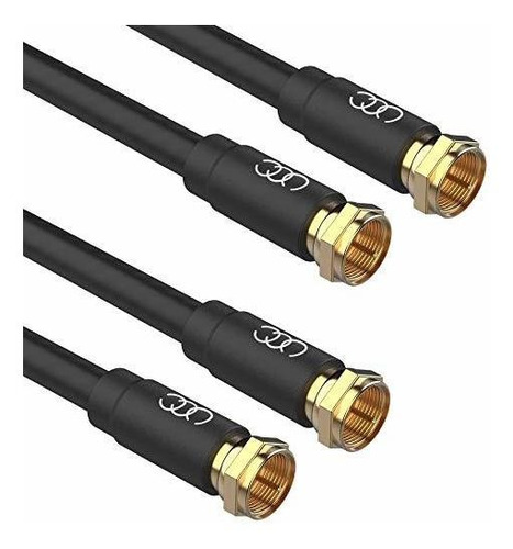 Pack Cable Coaxial Ultra Clarity Rg6 X2 6ft -negro