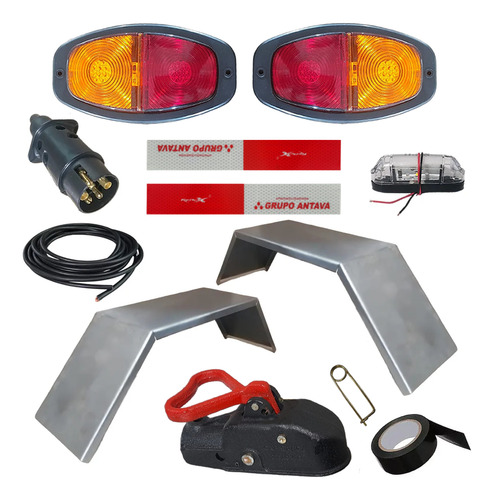 Kit Elétrico Lanternas Para-lamas Com Munheca Carretinha