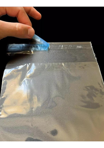 Saco Adesivado Plástico Transparente C/ Aba 10x10 C/ 300un