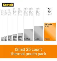 Comprar Laminas Scotch 3m Paquete De 25 Laminadoras Tamaño Menu