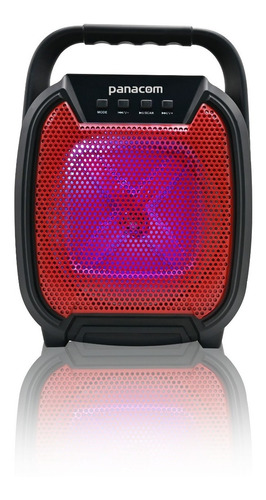 Parlante Panacom Sp 3040 Bt Usb Fm Color Rojo Karaoke Luces