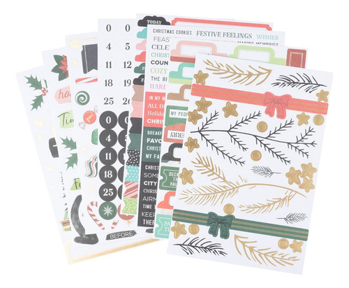 Scrapbooking Libro De 308 Pegatinas - Peppermint Kisses