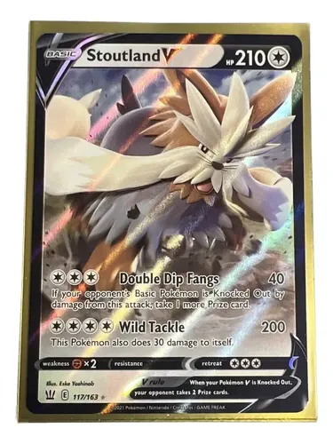 stoutland v pokemon card value Sword & Shield Battle Styles take 1 more Prize card Carta Pokemon Stoutland V Português