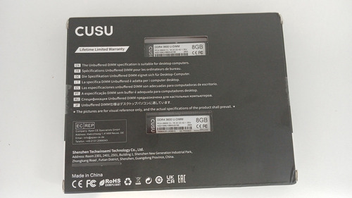 Memória Ddr4 Cusu 2x8gb 3600mhz Xmp
