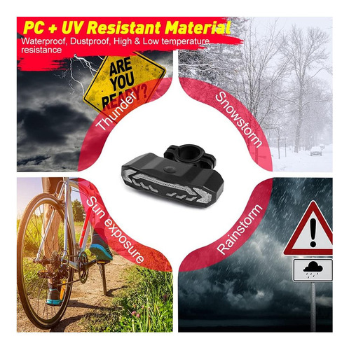 Luz Trasera De Bicicleta Inteligente De Onvian Con Señales
